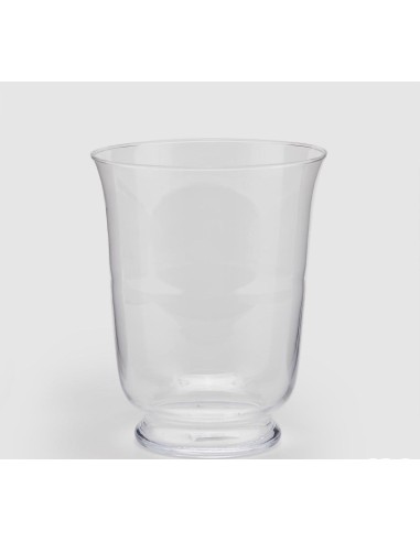 Vaso per fiori in vetro trasparente