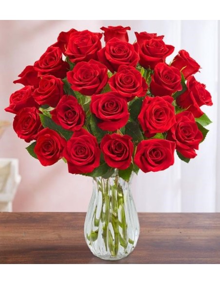 Bouquet of 24 red roses | Turin Flowers