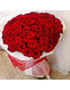 Bouquet of 100 red roses | Turin Flowers