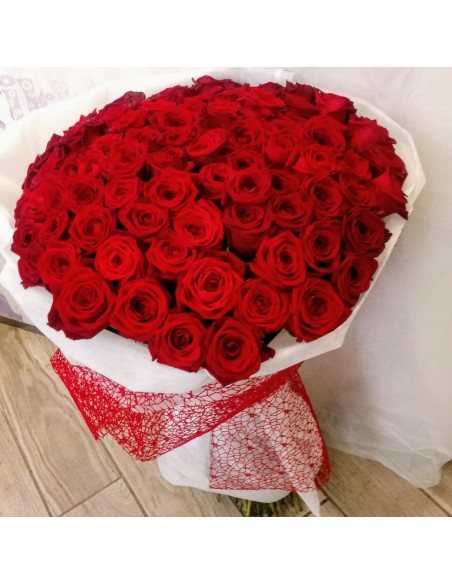 Bouquet di 100 rose rosse | Torino Fiori