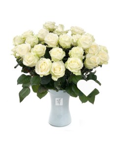 Bouquet di 24 rose bianche | Torino Fiori