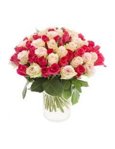 Bouquet di 50 rose sui toni del rosa| Torino Fiori