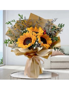 Bouquet of 3 sunflowers | Turin Flowers