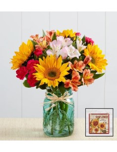 Bouquet of sunflowers and mixed flowers | Turin Flowers