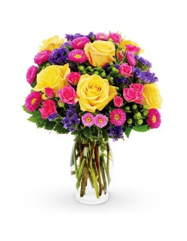 Mixed coloured bouquet |Turin Flowers