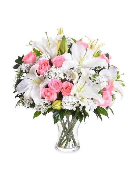 Mixed bouquet in shades of pink and white | Turin Flowers