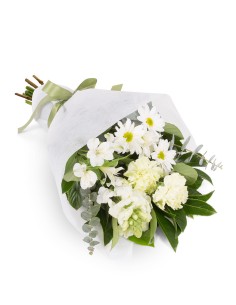 Mazzo funebre con fiori misti bianchi | Torino Fiori