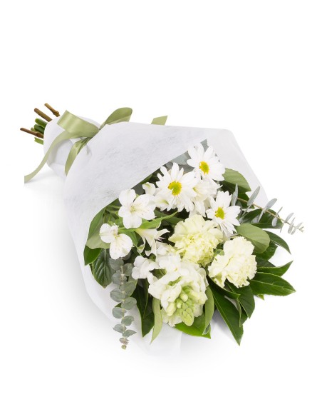 Mazzo funebre con fiori misti bianchi | Torino Fiori